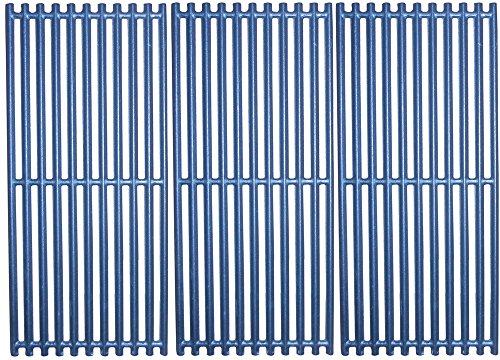 Music City Metals 61123 Matte Cast Iron Cooking Grid Replacement for Gas Grill Models Charbroil 463241313 and Charbroil 466241313, Set of 3