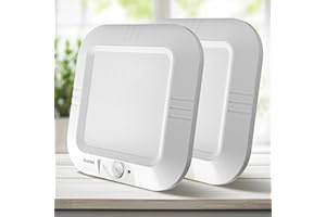 Battery Operated Ceiling Light, Motion Sensor LED Ceiling Light Battery Powered Indoor, Motion Activated Light 6000K for Bath