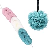 Omenluck 2pcs Bath Flower Ball Adult Shower Loofahs Long Back Scrubber view 1