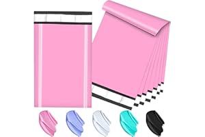 JollyTrip 120PC Poly Mailers 6x9 Inch Pink Mailing Envelopes Bags Shipping Bags with Self Adhesive Waterproof and Tear-Proof Postal Bags