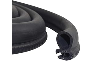 Vefhby Door Weather Stripping Automotive, 10Ft Car Door Rubber Seal Strip Gasket with Side Bulb for Cars, RVs, Boats, Trucks,