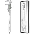 Proster Digital Vernier Caliper 8inch 200mm - Stainless Steel Electronic Caliper Fractions/Inch/Metric Caliper Measuring Tool for Length Width Depth Inner Diameter Outer Diameter