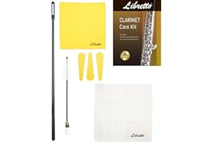Libretto Flute Cleaning Kit – Includes Cleaning Rod, Dust Brush, Microfiber Polishing Cloth, White Cleaning Cloth, and 3 Pad Dryers for Daily Flute Care!