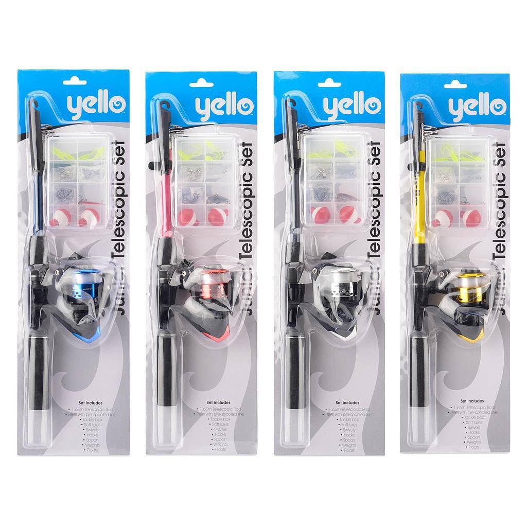 Yello Telescopic Junior Fishing Rod Set