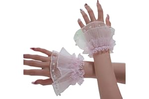 Elegant Pearl Lace Cuff Wrist Claw Cuff Art Photo Fashion Decoration Sleeve Hand Accessories Embroidery Photo Hand Cover