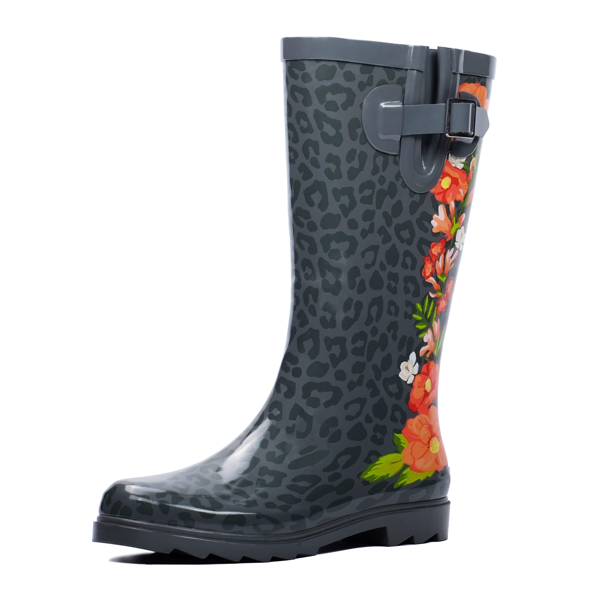 Photo 1 of **************VERY DIRTY***********
landchief Rain Boots for Women, Waterproof Ladies Tall Knee High Rubber boots,Comfort Garden Boots Anti-Slip Mid Heel Women Rain Shoes Outdoor,Red Flowers,10