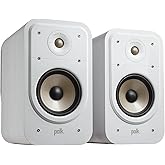 Polk Signature Elite ES20 Surround Sound Speakers - Hi-Res Audio Certified, Dolby Atmos & DTS:X Compatible, 1" Tweeter & 4" Woofer, Power Port Technology for Bass (Pair, Elegant White)