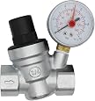 Réducteur De Pression D'eau Réglable 3/4" Avec Manomètre - Pour Robinet, Chauffe-eau, Irrigation