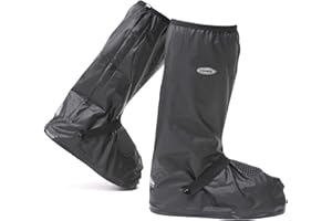 LIFE-C DJZSSXLW Rain Snow Waterproof Shoe Covers Motorcycle Boots Women Men Black (3XL)