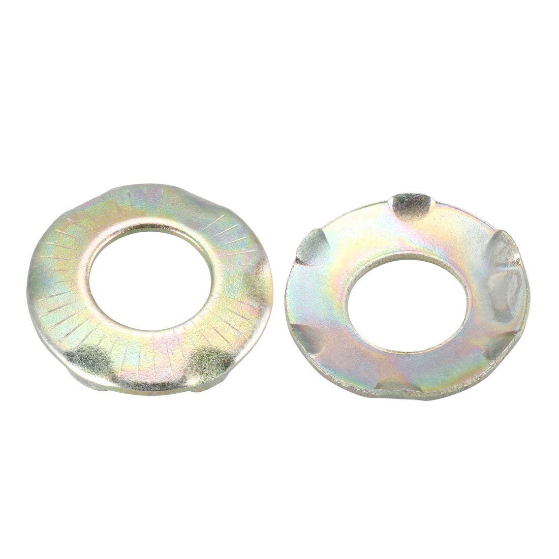 sourcingmap M10 Inner Dia carbon Steel Serrated Conical Spring Washer Bronze Tone 20pcs