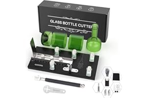 Godora Glass Bottle Cutter, Upgraded Glass Cutter for Bottles & Glass Cutter Bundle - DIY Machine for Cutting Wine, Beer or Soda Round Bottles & Mason Jars, Perfect Score Bottle Cutter