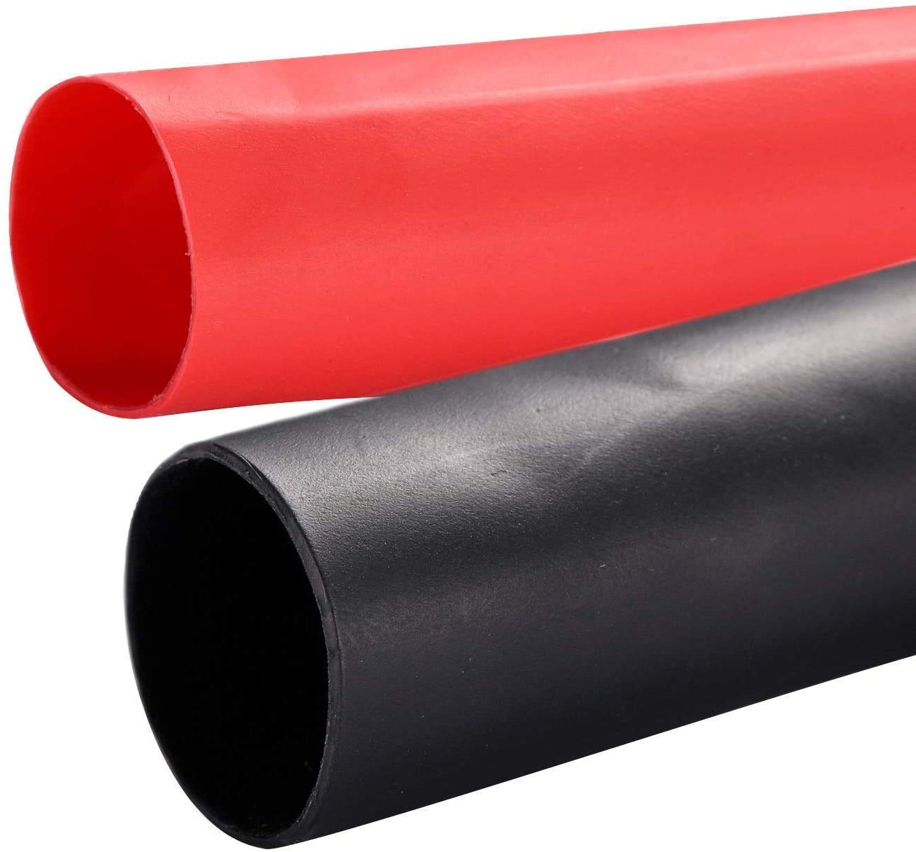 Yizerel 2 Pack 1''(25.4mm) Heat Shrink Tube 3:1 Adhesive-Lined Heat Shrinkable Tubing Black&RED 4Ft