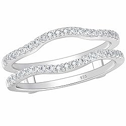 SHELOVES Curved Ring Guard Enhancer Cubic Zirconia
