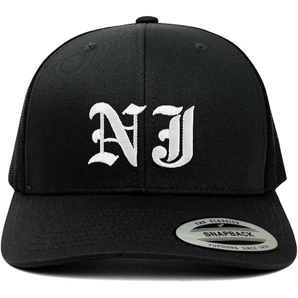 Trendy Apparel Seattle Old English 6-Panel Trucker Mesh Cap - Flexfit Snapback, Embroidered In USA, One Size Fits Most