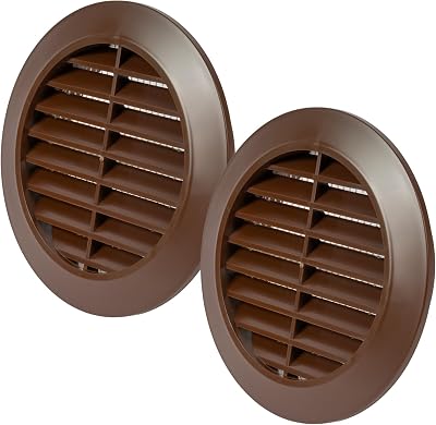Vent Systems 80 mm Brown Round Air Vent Cover Pack of 2