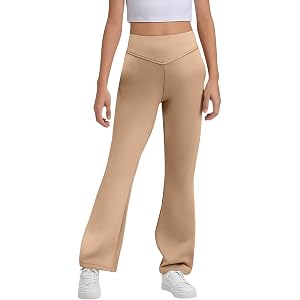 Girls Bell Bottom Leggings School Uniform Stretchy Casual Trousers | School Uniform , Stretchy Comfortable, Flared Leg, Class