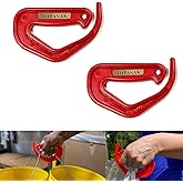 Totasak Grocery Bag Carrier (2-Pack Red) - Multiple Shopping Bag Holder Handle - Durable Lightweight Multi Purpose Secondary Handle Tool