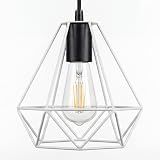 Giggi White Cage Ceiling Light Shade Industrial Ring Pendant