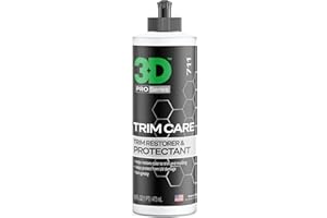 3D Trim Care Restorer of Faded & Dull Plastic, Rubber, Trim & Bumpers - Renews Surface to Original Appearance - Long Lasting 