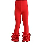 Ashken Baby Girls'Ruffle Pants Toddlers Little Girls Leggings 6 Months-8T