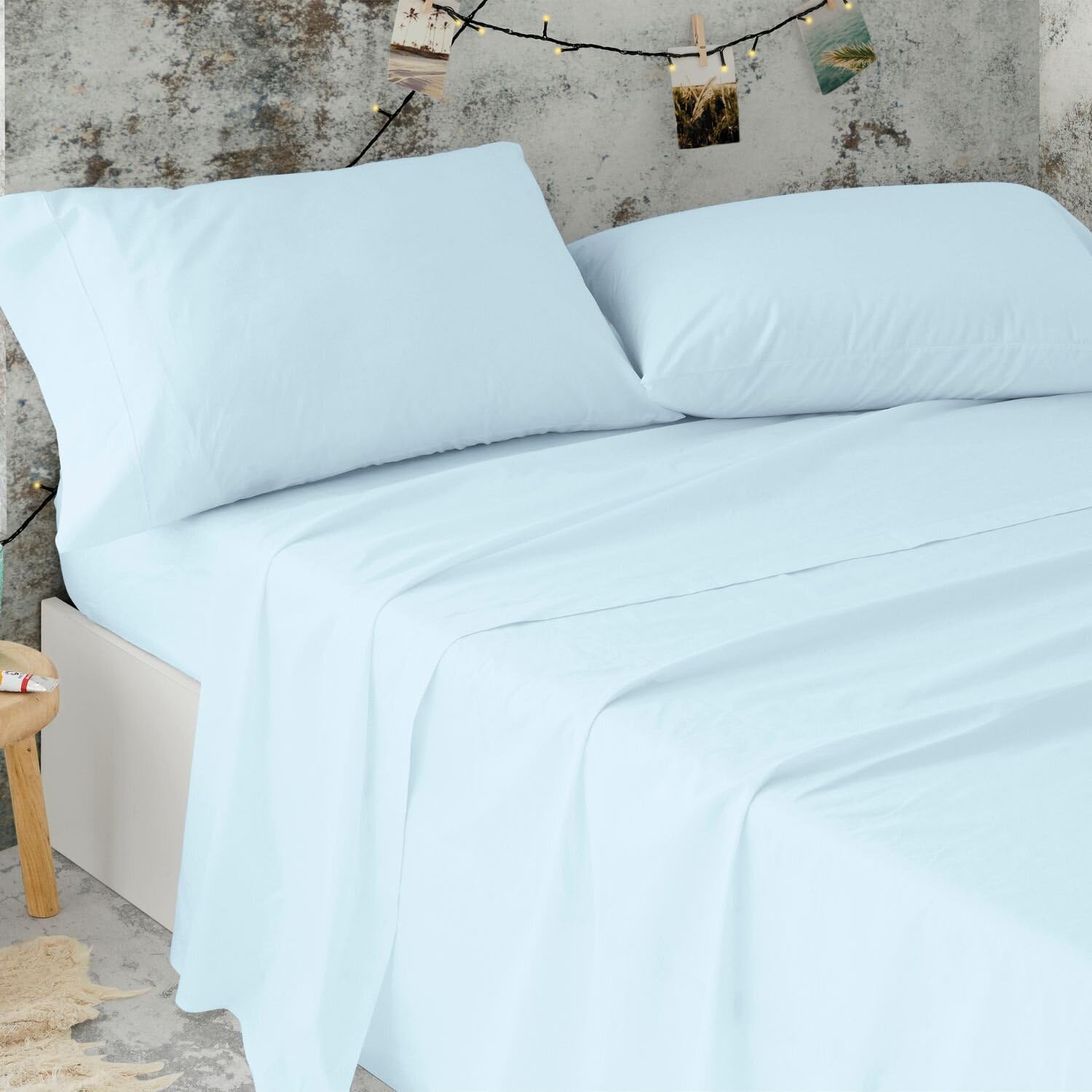 BURRITO BLANCO T1201 Blue Mix T12 Cotton Duvet Cover Set Width 180cm