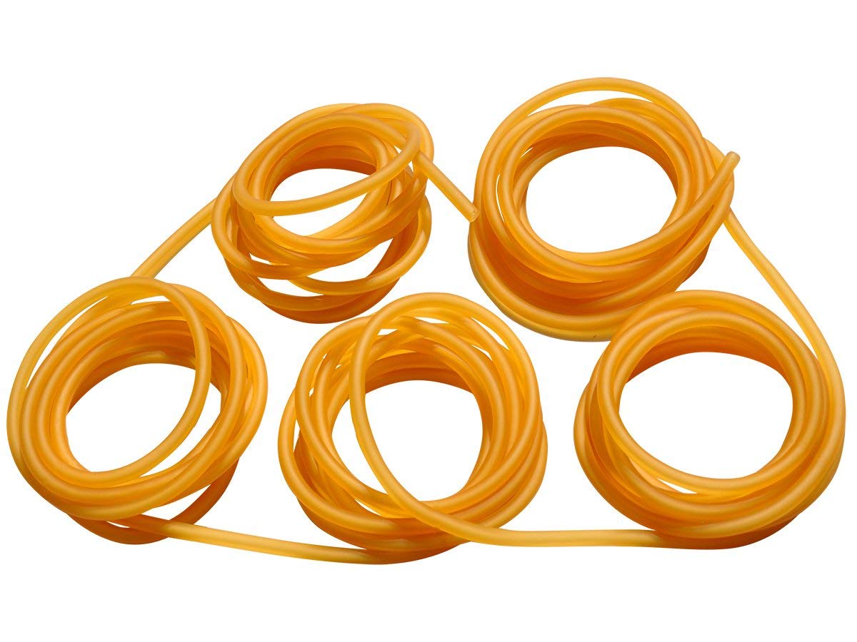 GM&BW 10m, 2X5mm Slingshot Bands-Elastic Natural Latex Tube with Ultimate Elongation of 700% - Accessories for Making Professional Hunting Catapult or Slingshot for Kids Competition