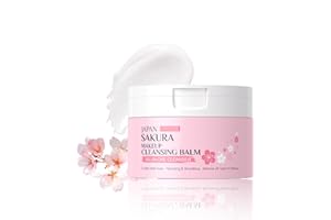Easilydays Cleansing Balm Makeup Remover with Japan Sakura Extracts, Hyaluronic Acid, Nourishing Melting Cleanser, Non-Greasy, Cleanses, Removes Makeup & Moisturizes Skin, All-in-One Facial Cleanser