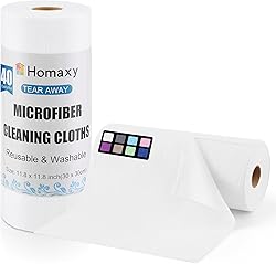 Homaxy Tear Away Dish Cloths Rolls, 40