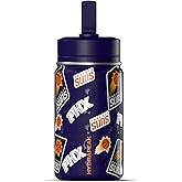 Hydrapeak x NBA Officially Licensed Phoenix Suns 14oz Mini Kids Water Bottle with Straw Lid and Handle Reusable Stainless Steel Double Wall Insulated Spill Proof Sports Gift for Boys Girls