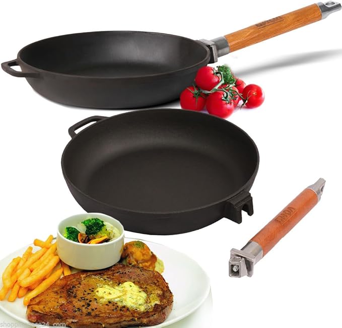 Cast Iron Frying Pan 26 cm with removable Handle Diameter 24 cm. Höne 4