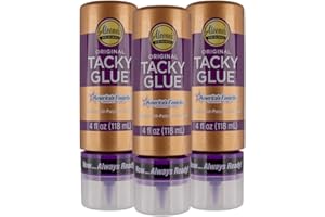 All Purpose Tacky Glue – Dries Clear – 4 OZ – 3 Pack