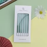 FUZVOL Green Glitter Birthday Candles 24 pcs Boxed Gift 12.5 cm Party Decor view 3