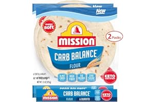 GET IT BOXED Mission Low Carb Flour Tortilla, Carb Balance Burrito, 6 Count - 2 Packs