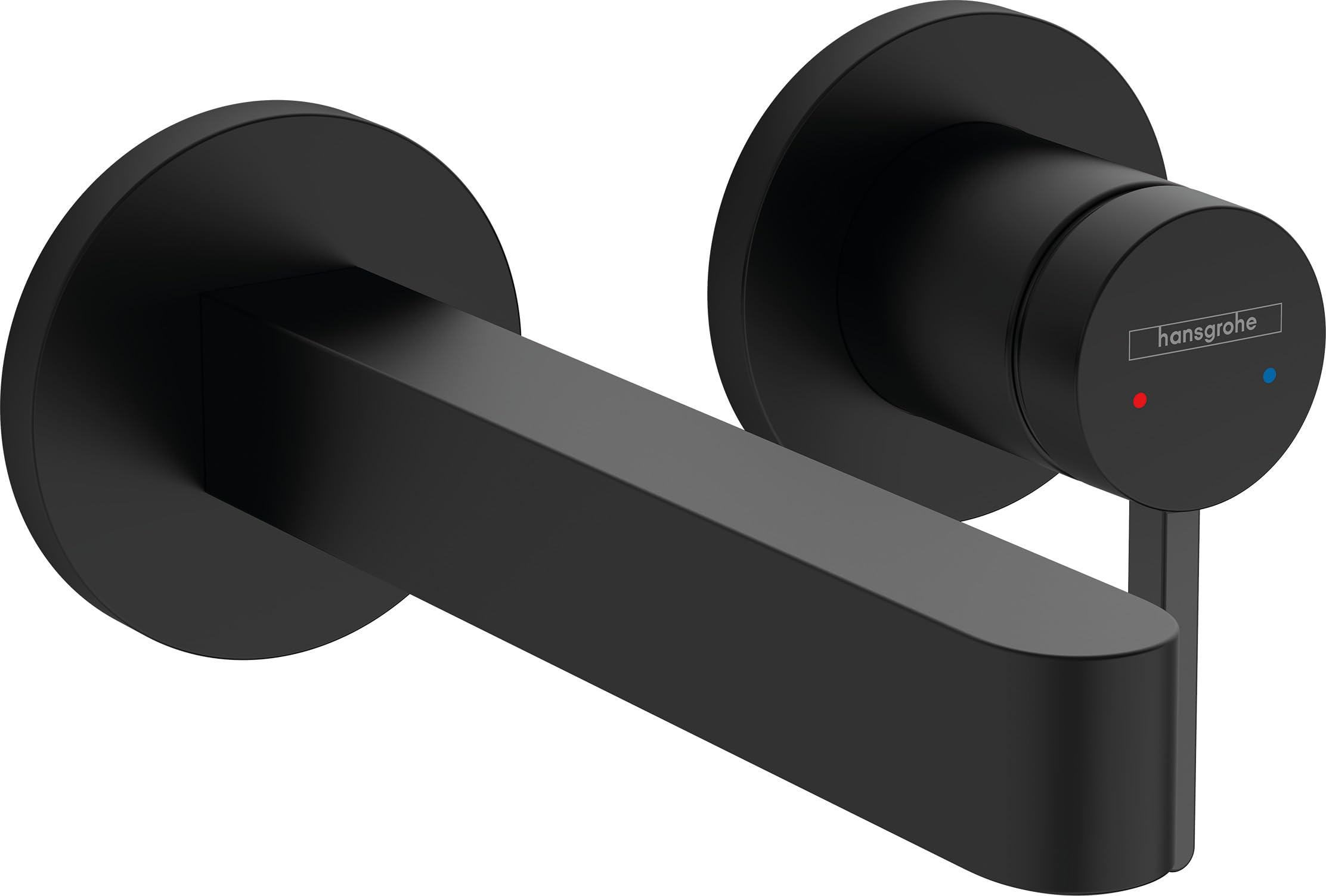 hansgrohe Finoris Basin Mixer Tap for concealed installation wall-mounted with spout 16,8 cm, matt black, 76051670