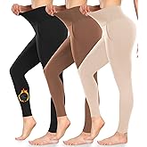 3 Pack Fleece Lined Leggings Women with Pockets - Thermal Warm Yoga Pants High Waisted for Workout Winter