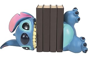Enesco Disney Showcase Lilo and Stitch Biting Book Holders Bookends, 9.25 Inch, Blue