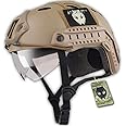 ATAIRSOFT PJ Type Tactical Multifunctional Fast Helmet with Visor Goggles Version