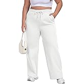 Cheapestbuy Womens Plus Size Sweatpants Straight Leg Baggy Pants Drawstring Casual Pants Athletic Joggers with Pockets