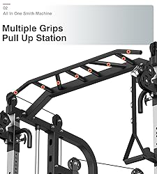 DONOW Smith Machine with Weight Stacks Power Cage