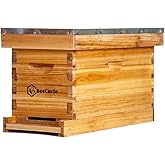 BeeCastle 5 Frame Bee Hive Nuc Box Coated with 100% Beeswax Includes Beehive Frames and Waxed Foundations