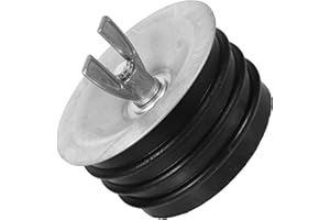 NULYLU 3 Inch Mechanical Pipe Test Plug with Steel Expansion Cap, Black Rubber Seal Sewer Pipe Cover