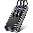 Nacete Portable Charger Power Bank 50000mAh Portable Phone Charger, PD 22.5W Fast Charging Powerbank Built in Cable, 5 Output 3 Input USB C LED Display for iPhone 16 15 14 13 Samsung Android iPad