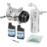 AC Compressor &amp; A/C Repair Kit For Chevy Tahoe Suburban Avalanche GMC Yukon Cadillac Escalade w/Rear AC 2003 2004 2005 - BuyAutoParts 60-80319RK New