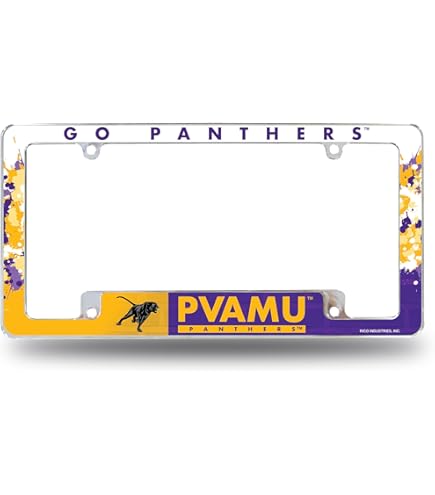Prairie View A&M Panthers License Plate Frame - Mascot Design For Car & Truck, Official University Merch