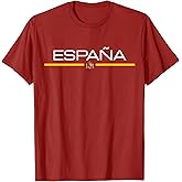 Spain Flag ESPAÑA Athletic Sports Jersey Style T-Shirt