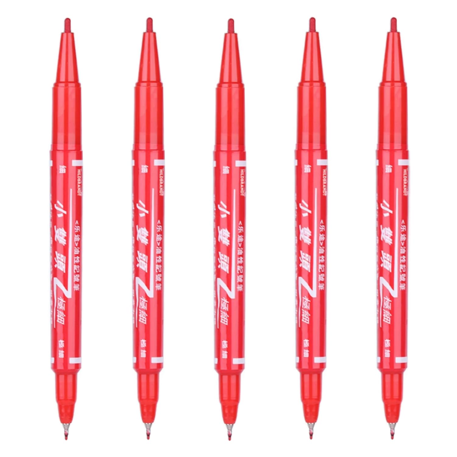 Photo 1 of Hildbrandt Tattoo Skin Scribe Pen Dual-Tip Marker Piercing Marking Surgical Tattooing (5 Pack, Red)