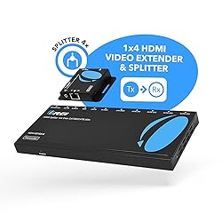 OREI 1x4 HDMI Extender Splitter Multiple Over