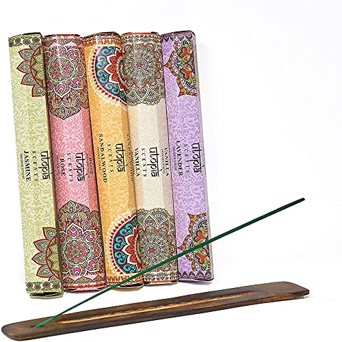 Utopia Scents Premium Natural Incense Sticks Variety Pack 75 Scented Sticks Lavender, Sandalwood