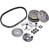 Transmission Rebuild Kit - Replacement Clutch Kit Compatible with Sportsman ATV, Predator, Scrambler, 50CC 90CC 2 Stroke ATV Part - Includes Clutch &amp; Variator Assembly, Drive Belt &amp; Roller Weights