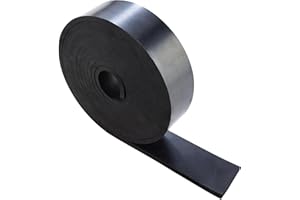 TEKDOE 1/4 Inch Thick Neoprene Rubber Strips and Solid Rubber Rolls, Sheet for DIY Gasket, Warehouse, Pads, Seals, Weather Stripping, Flooring (2 Inch Wide, 12 Feet Long)